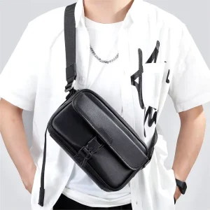 Genuine Leather Shoulder Crossbody Bag Men Side Bag Messenger Bag