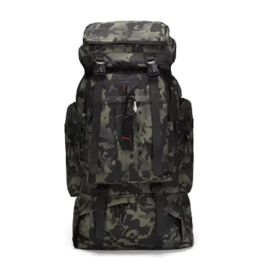 Geometric Casual Mountaineering Tactical Style Camouflage Men’s Outdoor Camping Travel Bag Waterproof USB Charging Backpack