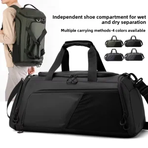 Geometric Travel Backpack Sports Fitness Large Capacity Unisex Shoe Compartment Water-Resistant Carry-On