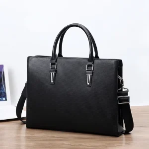 Gift Bag Leather Men’s Layer Cowhide Men’s Handbag Briefcase File Laptop Computer Bag in Stock