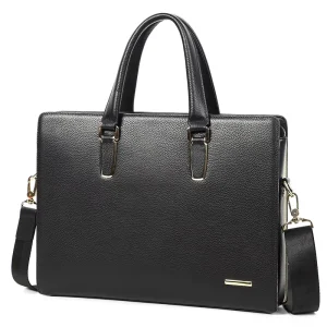 Gift Briefcase Leather Men’s Handbag Business Styling Layer Cowhide Shoulder Bag
