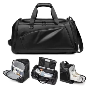 Gym Bag for Men Women Black Durable Large Capacity Sling Bag for Travel Workout Fitness Gym Duffle Bag Casual Sports Backpack