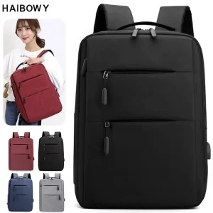 HAIBOWY Large Capacity Laptop School Bag Waterproof Men’s Multi-Layer Space Travel Backpack With USB Charging Interface