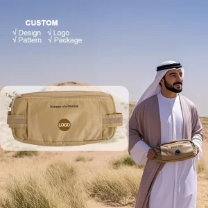 Hajj And Umrah Waist Bag Crossbody Belt For Unisex For Comfort Travel Adjustable Polyester Strap Nylon Bag Breathable Mesh