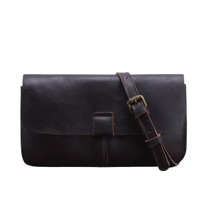 Handmade Genuine Bag Men’s Leather Leather Crossbody Bag Ladies Fashion Shoulder Bag Lightweight and Durable