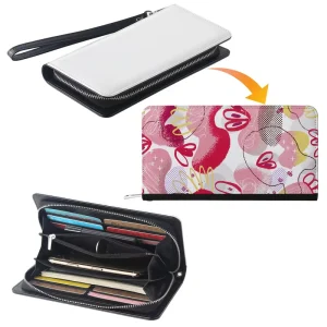 Heat Transfer Printing Heat Sublimation Blank Women’s Wallet Men’s Handbags Coin Card Holder Leather Clutch Wallet Wristlet Bag