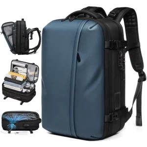 High End Laptop Travel Bag Vacuum Backpack with Built-in Pump Smell Proof Wet Dry Separation Bag Compression Travel Backpack