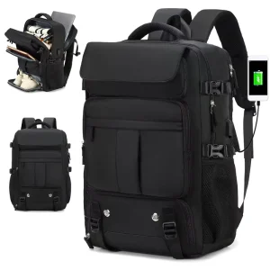 High End Men’s Extra Large Capacity Backpack Waterproof Sports Outdoor Travel Luggage Bag Polyester for School Mountaineering