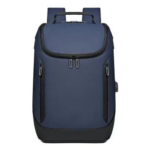 High End Men’s Simple Casual Fashion Backpack Multi Functional Business Bag Waterproof New Cross Border Polyester