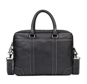 High Quality Black Mens Business Tote Bag Lawyer Laptop Read Cow Leather Briefcase 17inch Lawyer Leather Briefcases for Men