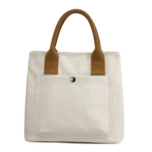 High Quality Canvas Bags Casual Fashion Handbags for Women Men Plain Blank Canvas Tote Bags