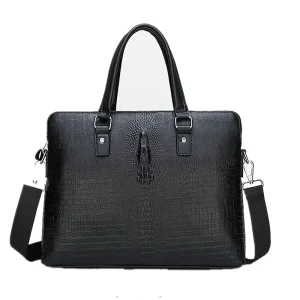 High Quality Crocodile Briefcase Male Messenger Bag Men Shoulder Travel Handbag Men’s Genuine Leather Bag