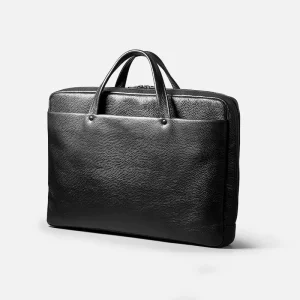 High Quality Customized Logo Large Capacity RFID Travel Business Sling Genuine Leather Laptop Briefcase Men’s Handbags Zipper
