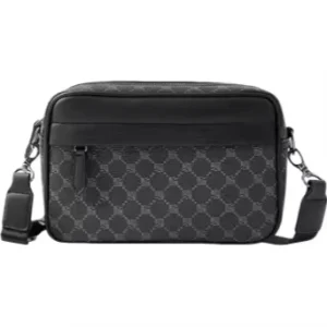 High Quality Funky Eyes Men’s Crossbody Messenger Bag Waterproof Zipper Closure Polyester Lining Embroidery