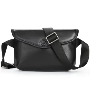 High Quality Genuine Leather Waterproof Zipper Closure Large Capacity Men’s Shoulder Crossbody Messenger Bag