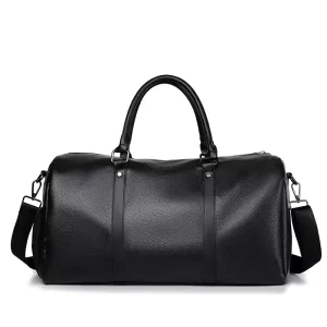 High Quality Large Capacity Duffel Bag Men’s Pu Travel Tote Custom Print Pu Leather Bag for Women