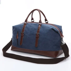 High Quality Large Capacity Men’s Travel Luggage Trolley Set Solid Color Canvas Factory Direct Factory Price Suitcase Duffel Bag