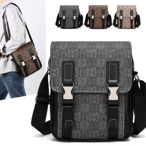 High Quality Lightweight PU Leather Crossbody Bag for Men Waterproof Designer Side Messenger Stylish Business Shoulder