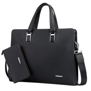 High Quality Luxury Men’s Shoulder Crossbody Business Briefcase Waterproof Durable Business Bag for Business Activities