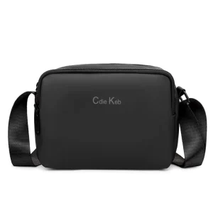 High Quality Men’s Crossbody Shoulder Bag Stylish Casual Design with Custom Logo Made of Durable Nylon and Geometric Pattern