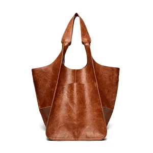 High Quality Men’s Leather Tote Bag Multi Pockets Lightweight Durable PU Material Large Capacity Airline Carry on Weekender Bag