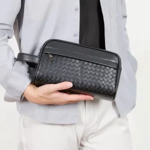 High Quality Men’s Single Shoulder Crossbody Handbag Multi-Pocket Business Phone Carry Wear-Resistant Clutch Bag