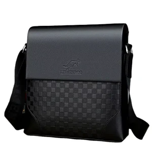 High Quality Men’s Vintage Shoulder Bag PU Leather Handbag Large Capacity Casual Messenger Bag Fashion