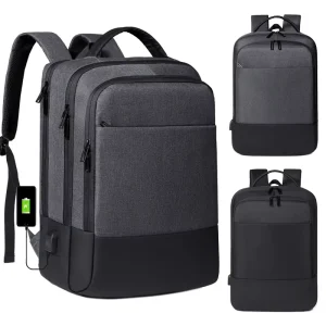High Quality Men’s Waterproof Oxford Laptop Backpack with Large Capacity Custom Multifunctional USB Business Travel Bag