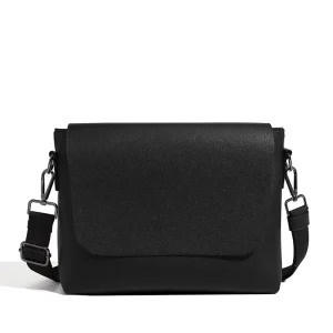 High Quality Minimalist Trendy Large Capacity Waterproof PU Leather Messenger Bag Crossbody Bag for Men Summer Daily Use