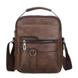 High Quality PU Leather Luxury Handbags Men’s Crossbody Bag Business Waist Pack Messenger Bag Side Bags for Men