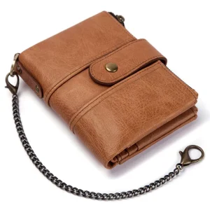 High Quality RFID Genuine Leather Double Zipper Purse with Coin Bags Men Wallet Large Capacity