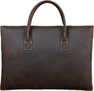 High Quality Retro Style Business Crossbody Leather Briefcase Portable Men’s Shoulder Messenger Bag