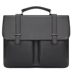High Quality Vintage Genuine Leather Men’s Office Business 14 Inch Laptop Briefcase Bag Handbag Hard Case