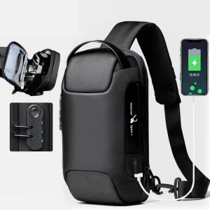 High Quality Waterproof Anti Theft Chest Bag Cross Body Sling Bags for Men Single Shoulder Waist Bag With USB Charger