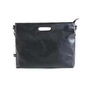 High-end Genuine Leather Zipper Simple Design Men’s Commuting Shoulder Briefcase Business Horizontal Postman Crossbody Handbag