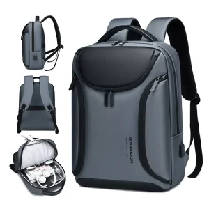 High quality Laptop Backpack with USB Customized Logo Intelligent Waterproof Men’s Business Travel Backpack