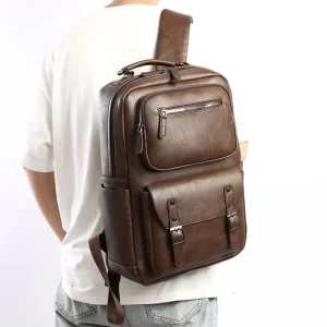 High-quality Leather Backpack for Men Business Men’s Backpacks Vintage Leather Backpack for Men