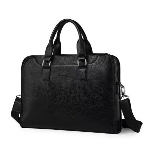 High-quality Waterproof Wear-resistant Men’s PU Business Laptop Bag Large-capacity Briefcase for Everyday Travel