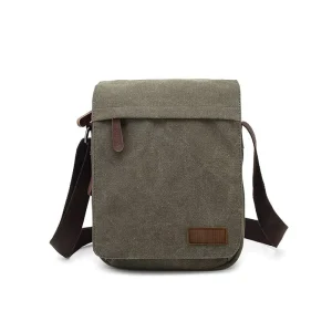 Hot Selling Vintage Canvas Shoulder Bag Portable Breathable Waterproof Men’s Business Casual Small Satchel
