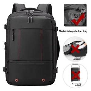 Integration Vacuum Compression Backpack Waterproof USB Charging Port Business Lightweight Travel Backpack Bag