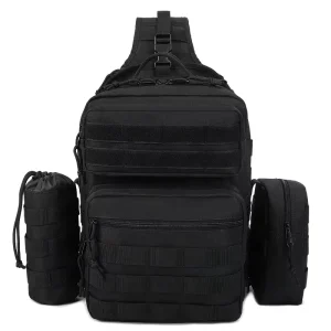 J.SH Big Size Men’s Crossbody Tactical Bag Adjustable Chest Pack Outdoor Anti-Theft Sling Bag Customized Logo
