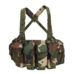 J.SH Outdoor Sports Tactical Training Tactical Vest Adjustable Camouflage Multi Pouches Sling Fashion Men’s Cross Chest Rig Bag
