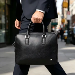 Jack Captain Men’s Genuine Leather Soft Briefcase Laptop Travel Handbag Large Capacity Casual Lightweight High Quality Handmade