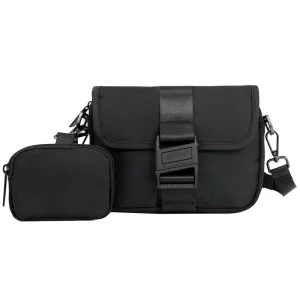 Japanese Style Large Capacity Crossbody Bag Men’s Casual Nylon Small Satchel Simple Oxford Shoulder Bag Coin