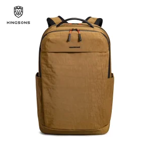 Kingsons Minimal Business Laptop Backpack Classic Design Large Capacity Lightweight Men’s Bag with Zipper Pocket