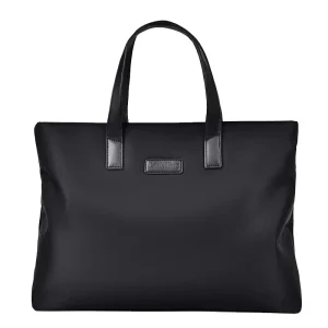 Korean Fashion Men’s 15.6 Inch Soft Nylon Lining Handbag Business Travel Leisure Shoulder Messenger Briefcase for Work or