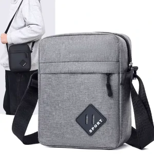 Korean Minimalist Men’s Shoulder Bag Stylish Versatile Oxford Cloth Crossbody Bag Vertical & Horizontal Casual Men Bag