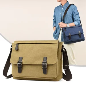 Korean Style Custom Logo Man Casual Sling Bag Crossbody Shoulder Bags Men Messenger Canvas Bag