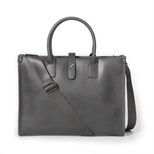 Korean Style Men’s Handbag Shoulder Messenger Document Bag Trendy Grey Business Laptop Briefcase