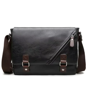 Korean Style PU Leather Crossbody Business Casual Shoulder Bag Versatile Envelope Style Messenger Bags for Men